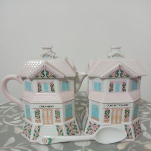 Lenox Village Creamery Spoon Confectionary Set Sugar Cream